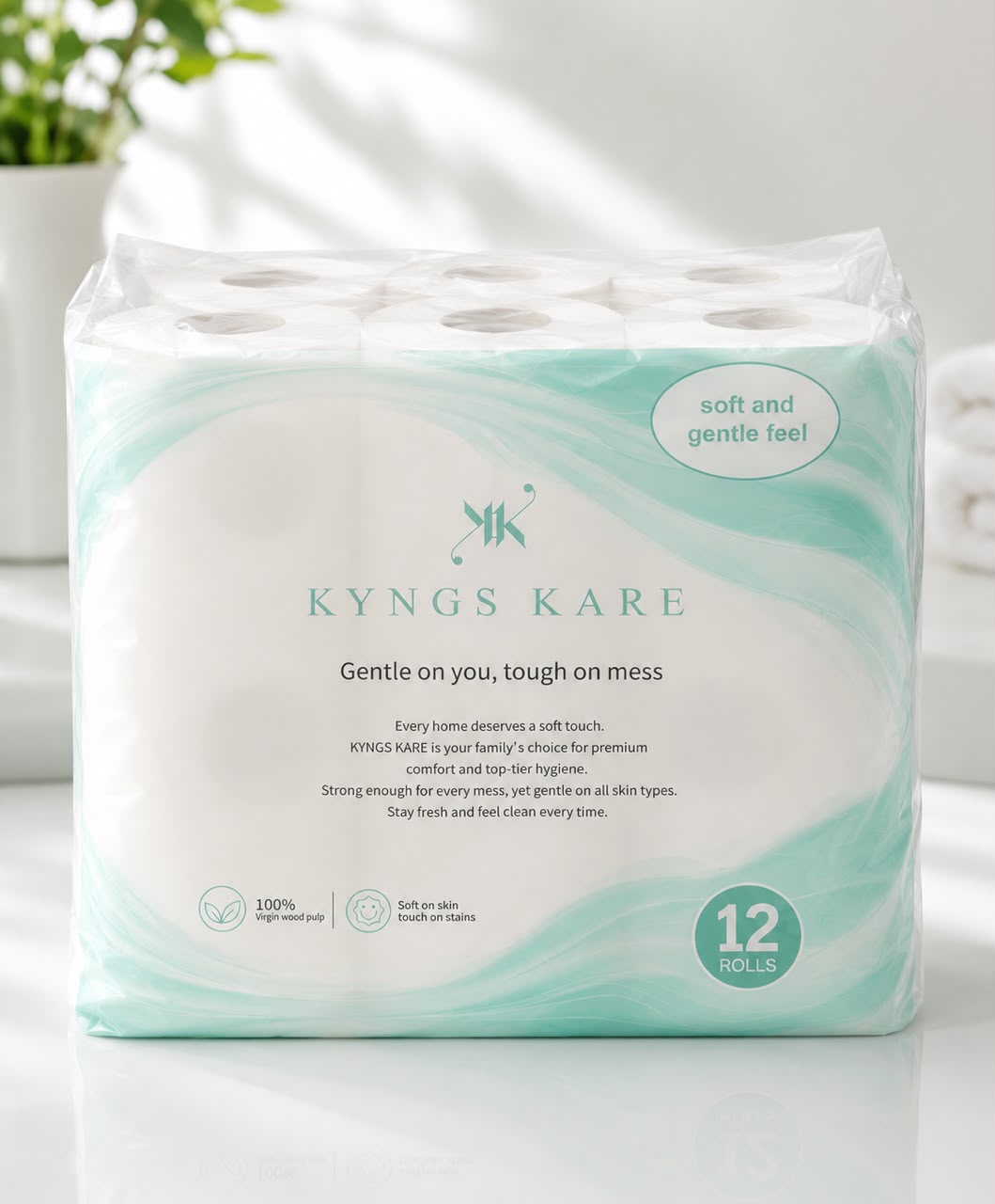 KYSSUE Premium Toilet Tissue — Pack of 12
